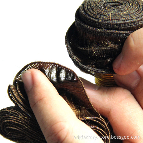 Top Quality hair extension hand tied hand tied indian hair bundles, remy human hand tied weft hair extension